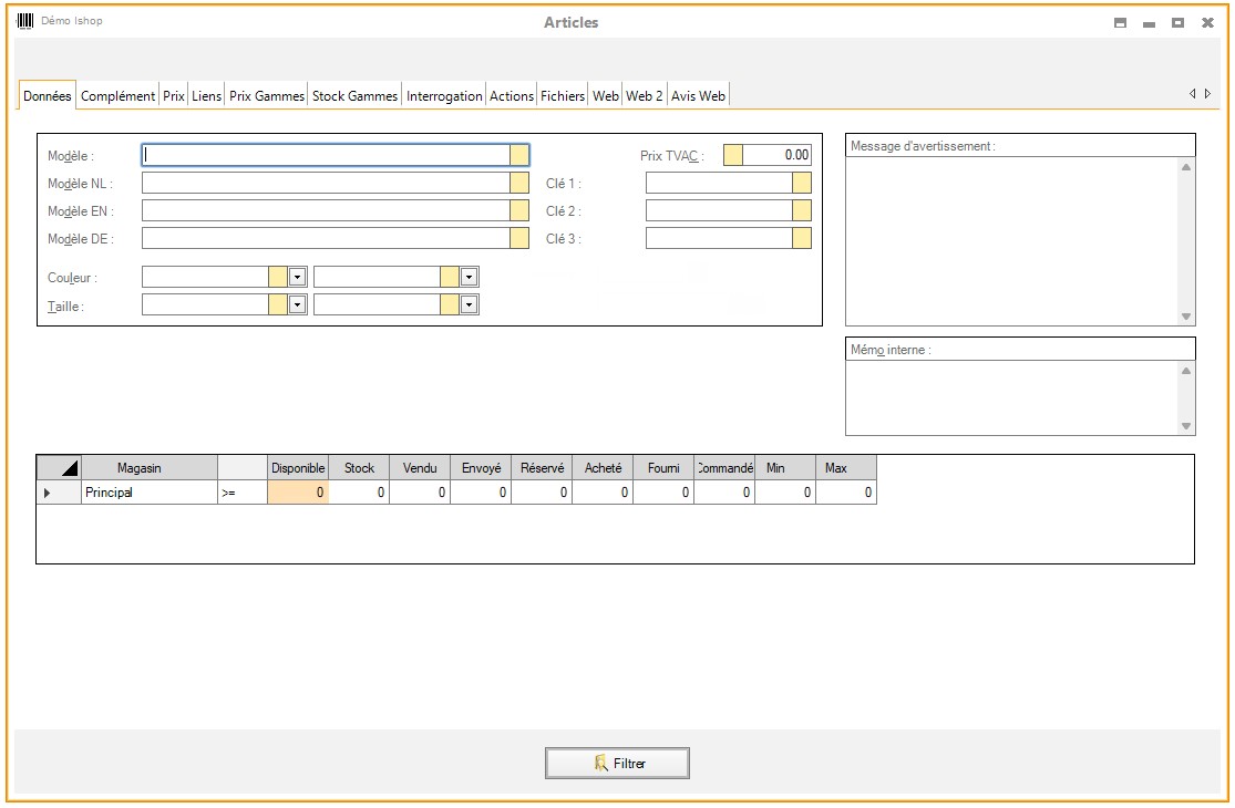 vue sur les boutons jaunes