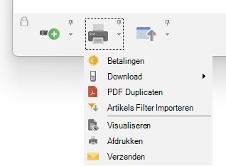 Snelkoppelingen naar de knoppen onderaan het scherm
