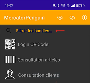 Recherche facilitée parmi les bundles