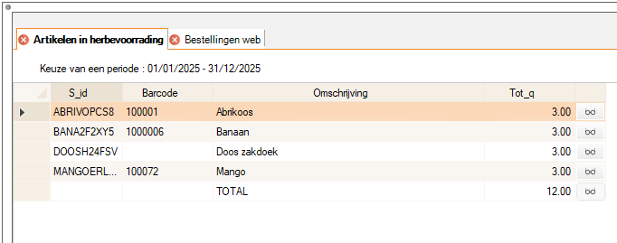 Geef een rapport weer in een venster
