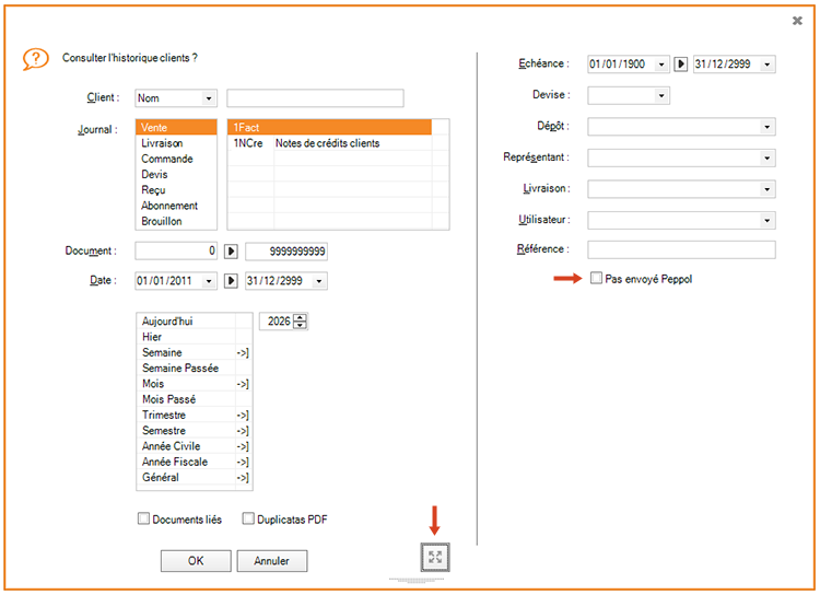 ne voir que ce qui n'a pas encore été envoyé