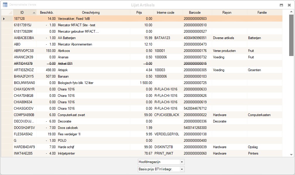 Aanpassing van het lijstscherm